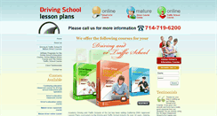 Desktop Screenshot of drivingschoollessonplans.com