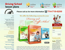 Tablet Screenshot of drivingschoollessonplans.com